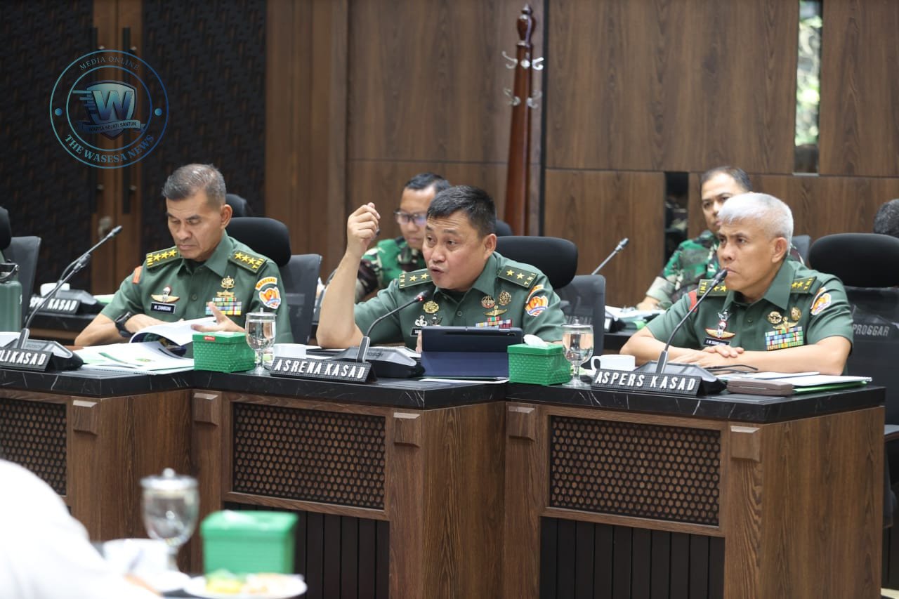 Kasad Pimpin Rapat Tutup Buku 2025 Yayasan Dhekarta di Mabesad. - thewasesanews.com