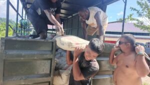 Warga Tanah Rubuh Antusias Bantu Satgas TMMD 128 Kodim Manokwari. - thewasesanews.com