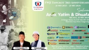 HUT ke-3 FWJI Kota Tangerang Gelar Santunan Anak Yatim di Pinang. - thewasesanews.com