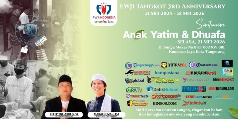 HUT ke-3 FWJI Kota Tangerang Gelar Santunan Anak Yatim di Pinang. - thewasesanews.com