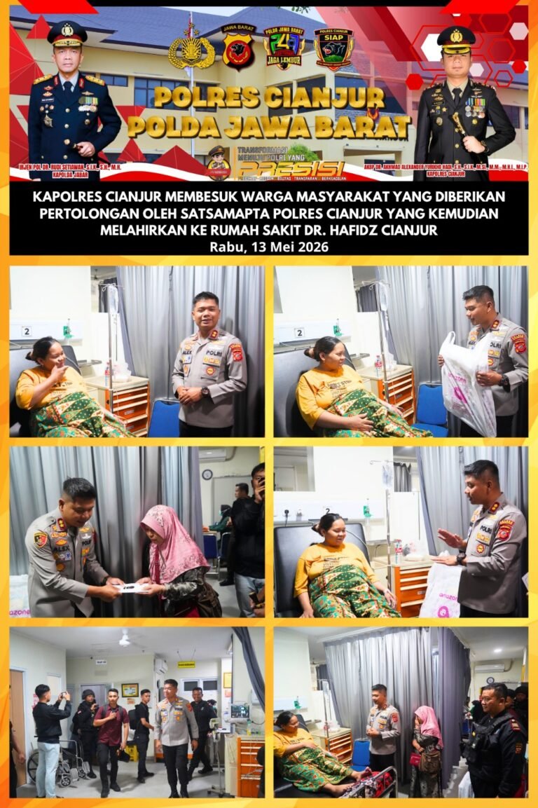 Aksi Heroik Polisi Cianjur Kawal Ibu Melahirkan Bayi Kembar Selamat. - thewasesanews.com