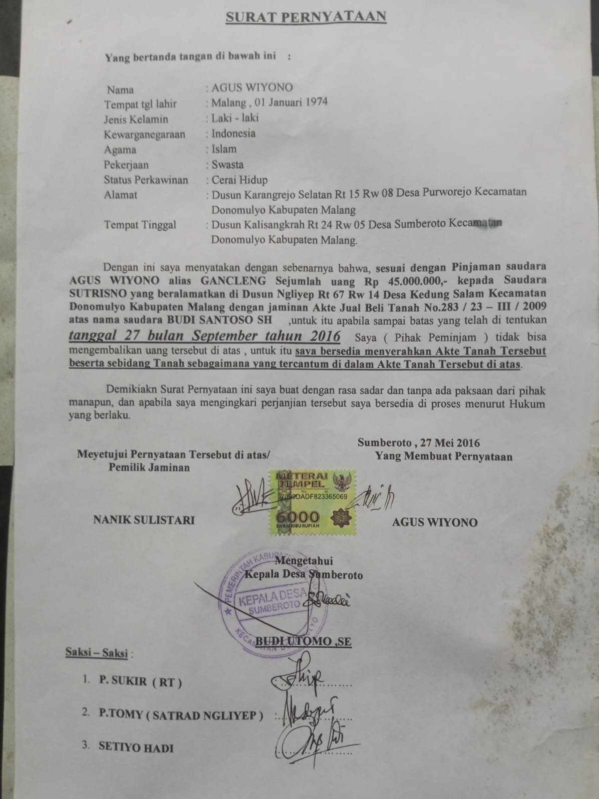 Skandal PTSL Sumberoto: Warga Desak Kades Budi Utomo Tanggung Jawab. - thewasesanews.com