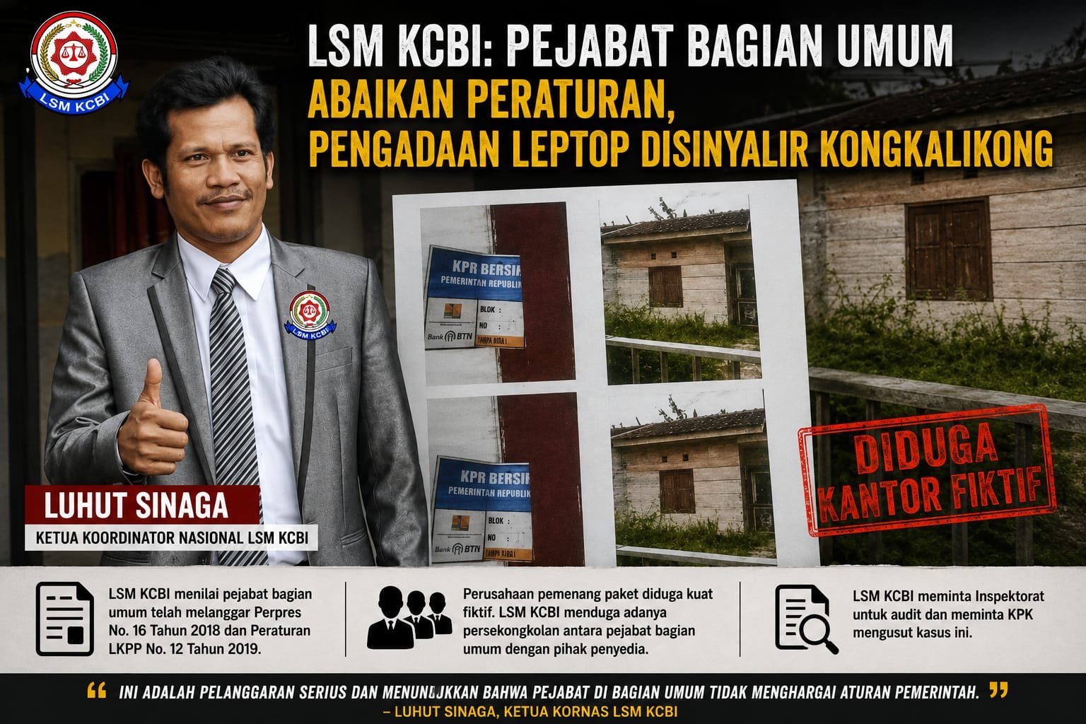 KCBI Endus Dugaan Korupsi Pengadaan Laptop di Sekretariat Pemkab Bekasi. - thewasesanews.com