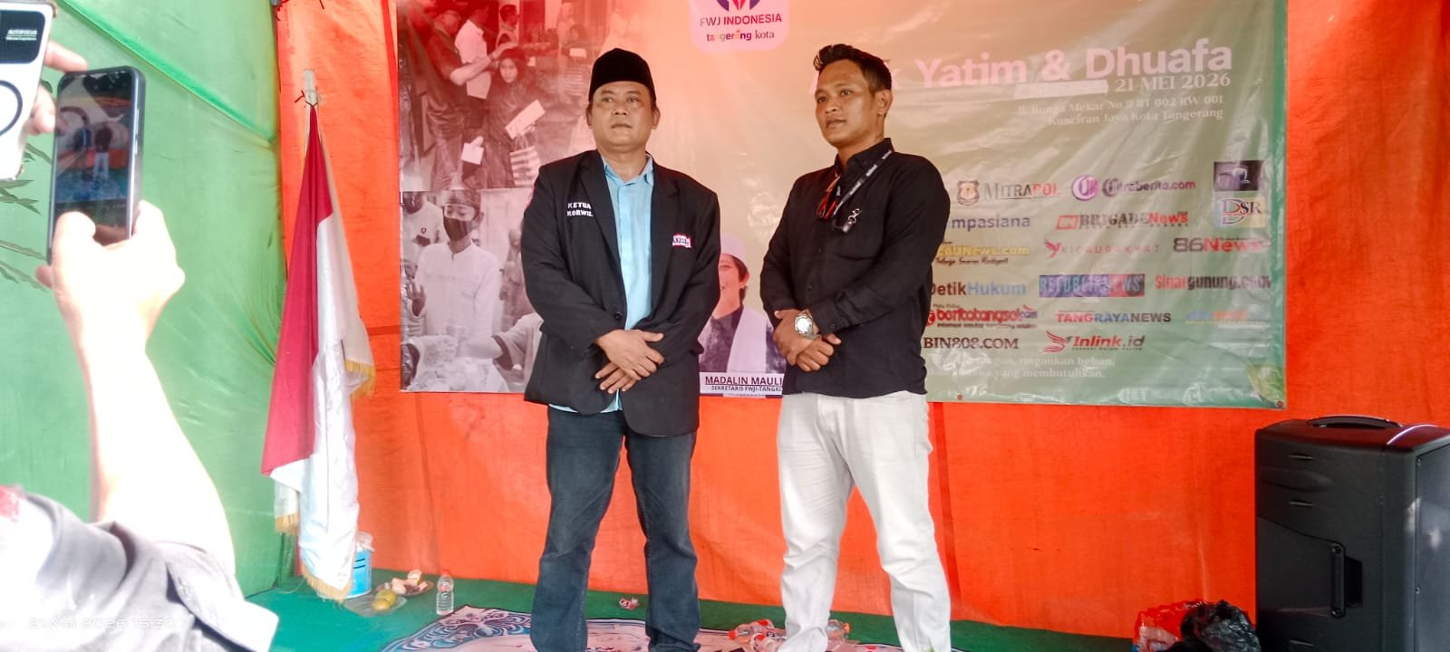 FWJI Korwil Tangkot Sukses Gelar Santunan Puluhan Anak Yatim Piatu. - thewasesanews.com