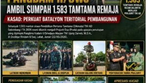 Pangdam II Sriwijaya Lantik 1.583 Prajurit Baru Tamtama TNI AD. - thewasesanews.com