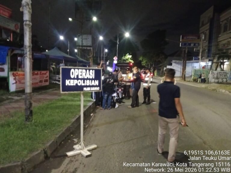 Polsek Karawaci Gelar Razia Stasioner Cegah Aksi Begal dan Tawuran Remaja. - thewasesanews.com