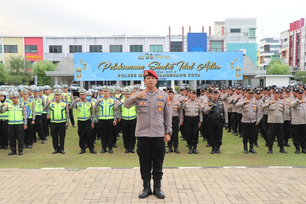 Polres Metro Tangerang Kota Siagakan 400 Personel Amankan Malam Takbir. - thewasesanews.com