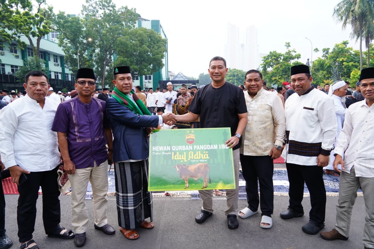 Pangdam I BB Shalat Idul Adha 1447 H dan Serahkan Hewan Kurban di Makodam. - thewasesanews.com