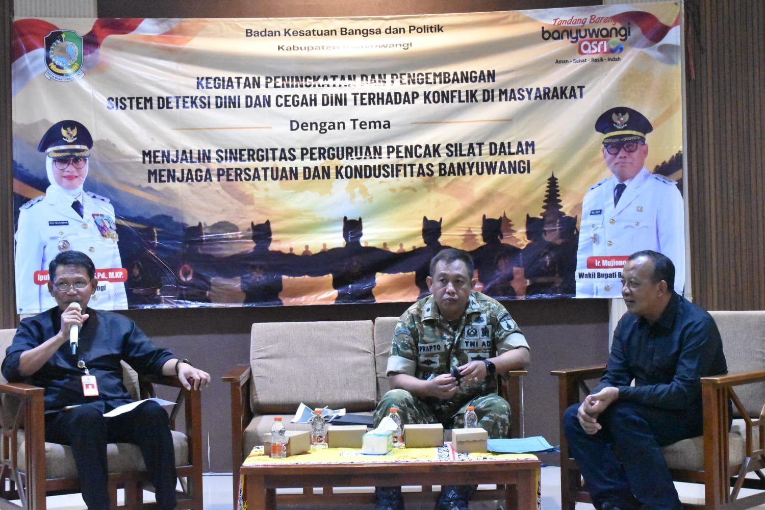 Kasdim 0825 Banyuwangi Hadiri Sinergitas Perguruan Pencak Silat Se Kabupaten. - thewasesanews.com