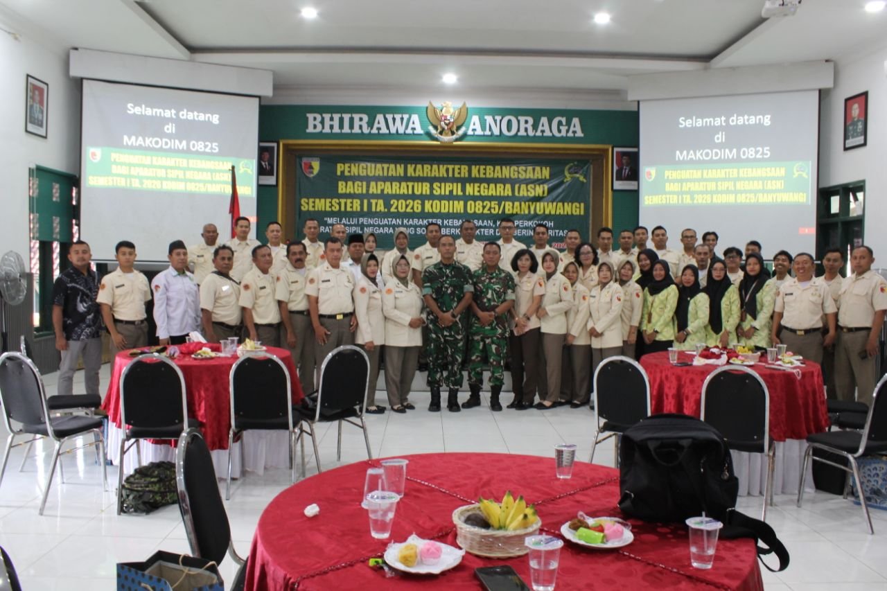 Kodim 0825 Banyuwangi Gelar Penguatan Karakter Kebangsaan ASN Semester I 2026. - thewasesanews.com
