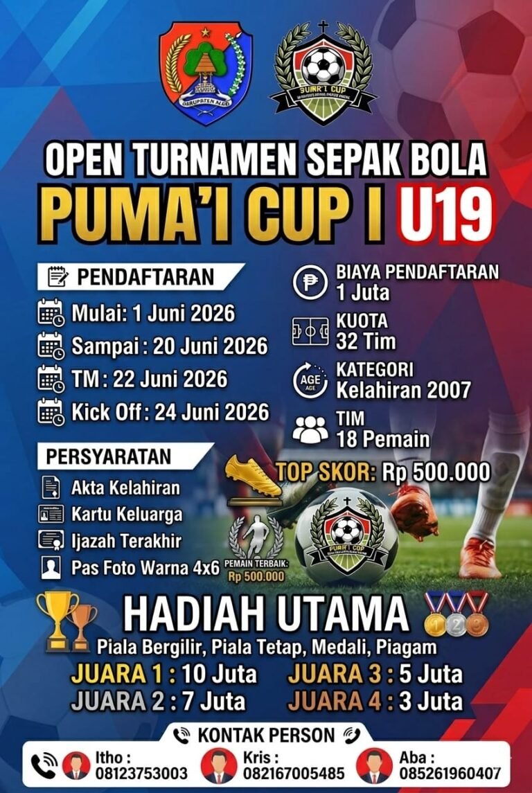 Open Turnamen Sepak Bola Pumai Cup I U19 di Alor Resmi Dibuka Juni 2026. - thewasesanews.com