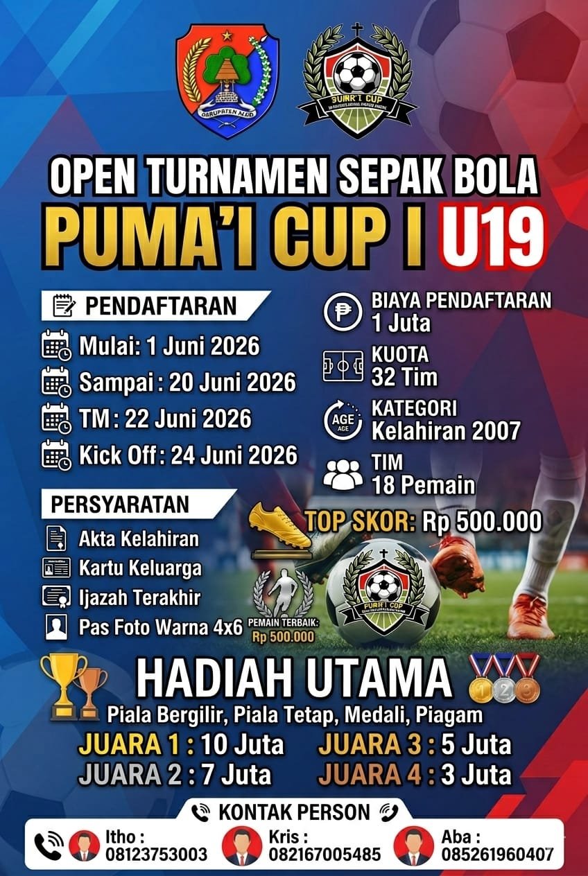 Open Turnamen Sepak Bola Pumai Cup I U19 di Alor Resmi Dibuka Juni 2026. - thewasesanews.com