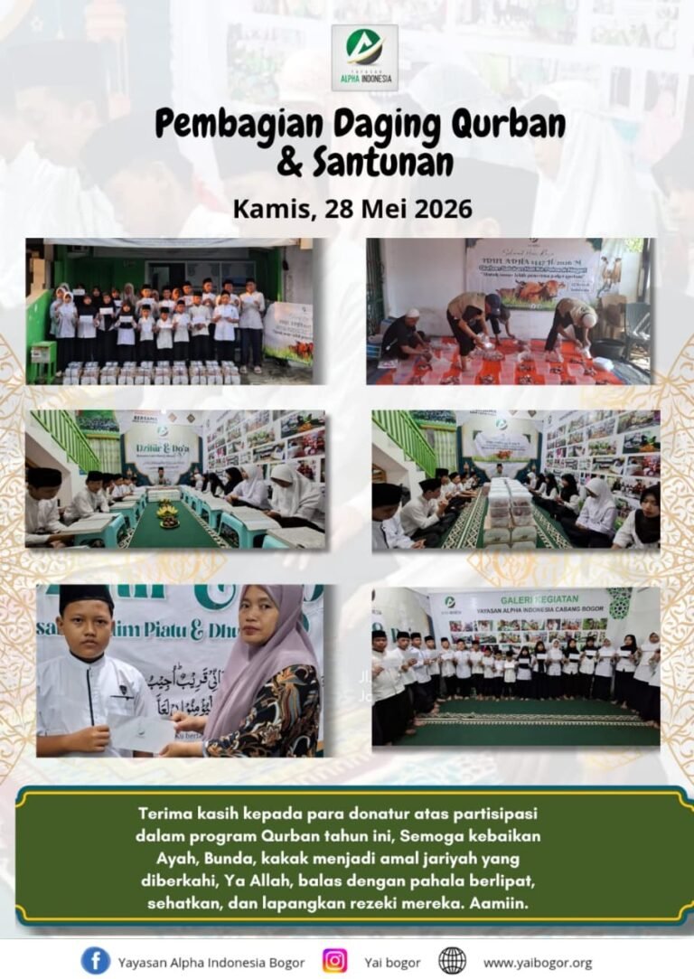 Yayasan Alpha Indonesia Cabang Bogor Salurkan Daging Qurban dan Santunan. - thewasesanews.com
