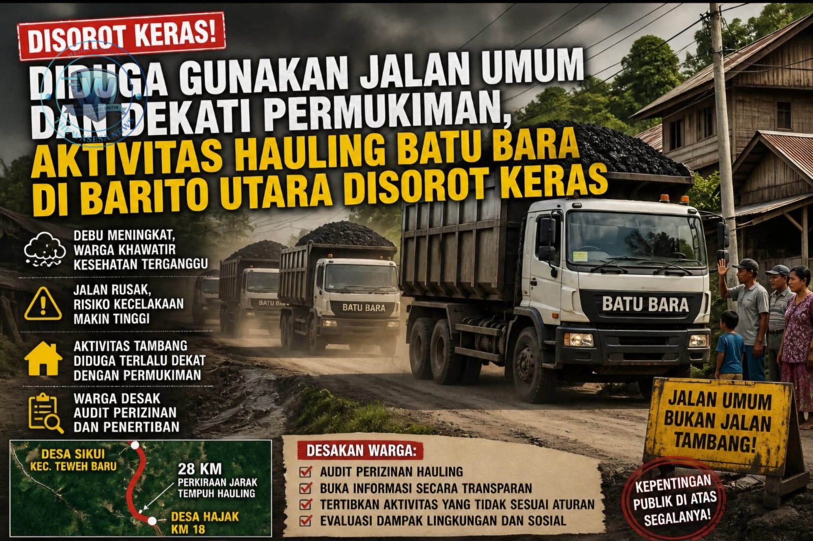 Aktivitas Hauling Batu Bara Barito Utara Diduga Tabrak Aturan. - thewasesanews.com