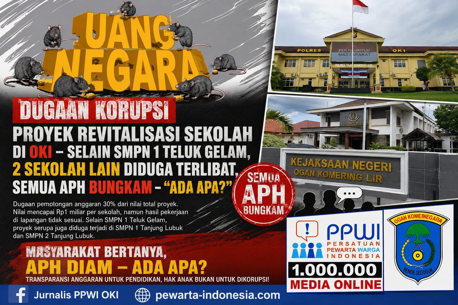 Dugaan Korupsi Revitalisasi Sekolah di OKI APH Bungkam Ada Apa ?. - thewasesanews.com