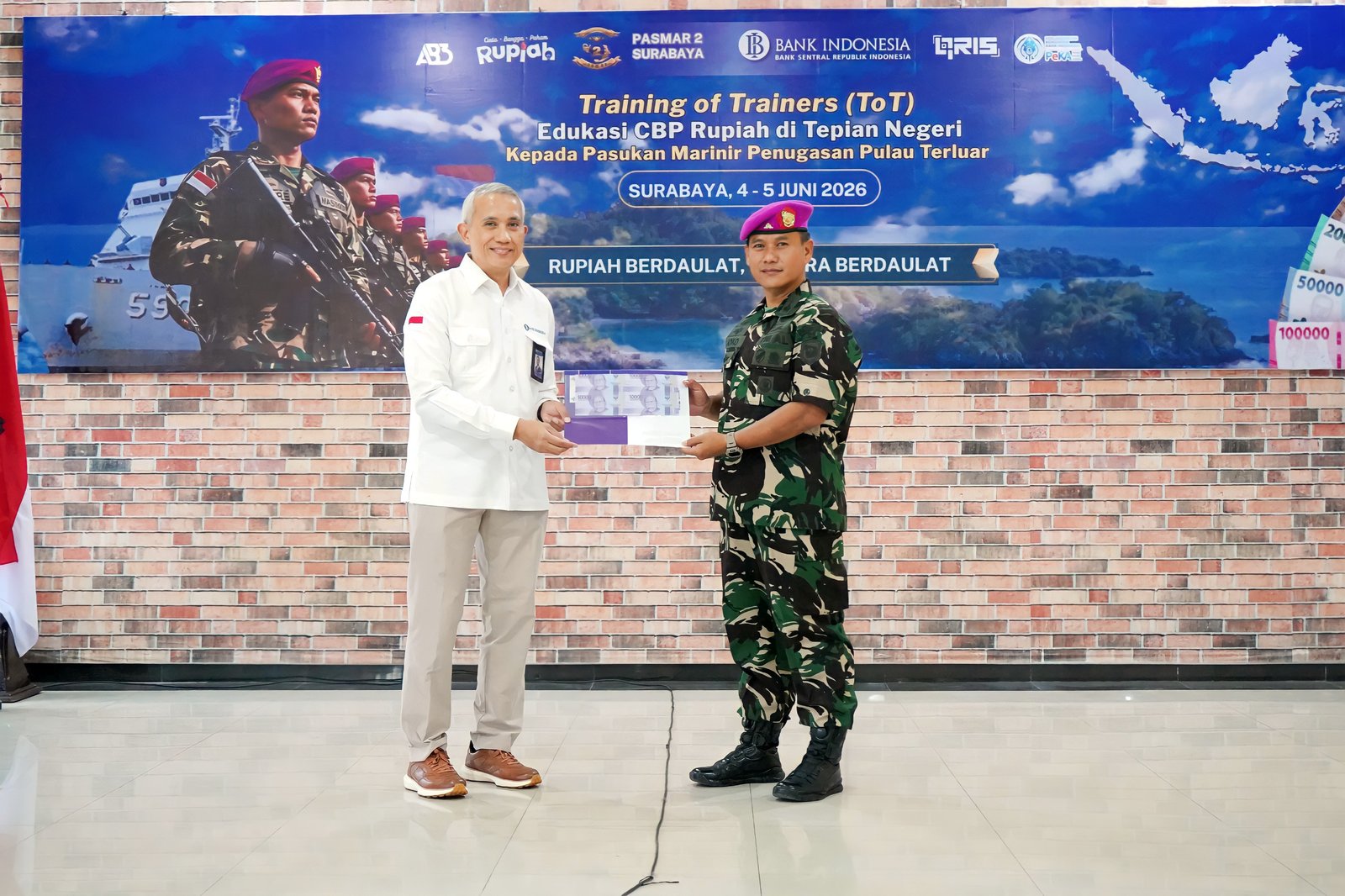 BI Jatim dan Pasmar 2 Gelar ToT Edukasi Rupiah Satgas Pulau Terluar. - thewasesanews.com