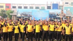 Olahraga Bersama Polres Metro Tangerang Kota Hari Bhayangkara ke-80. - thewasesanews.com