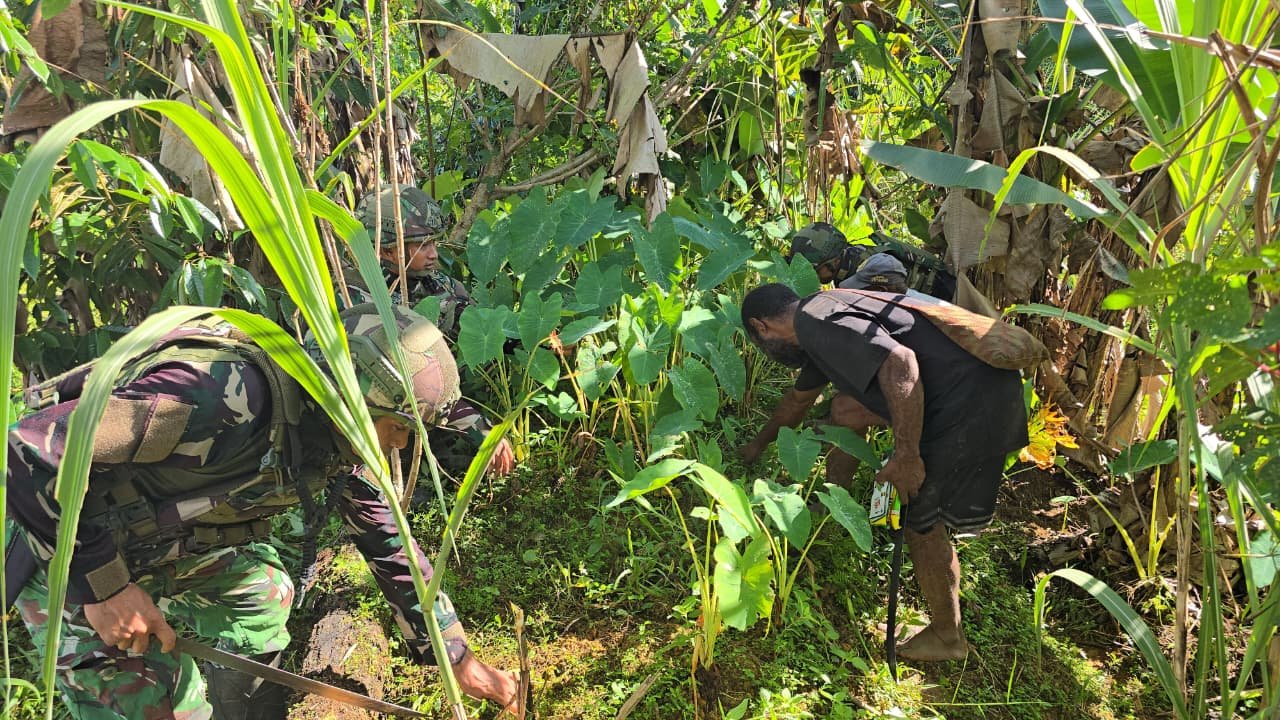Satgas Yonif 521/DY Perkuat Ketahanan Pangan Warga Benawa Yalimo Papua. - thewasesanews.com