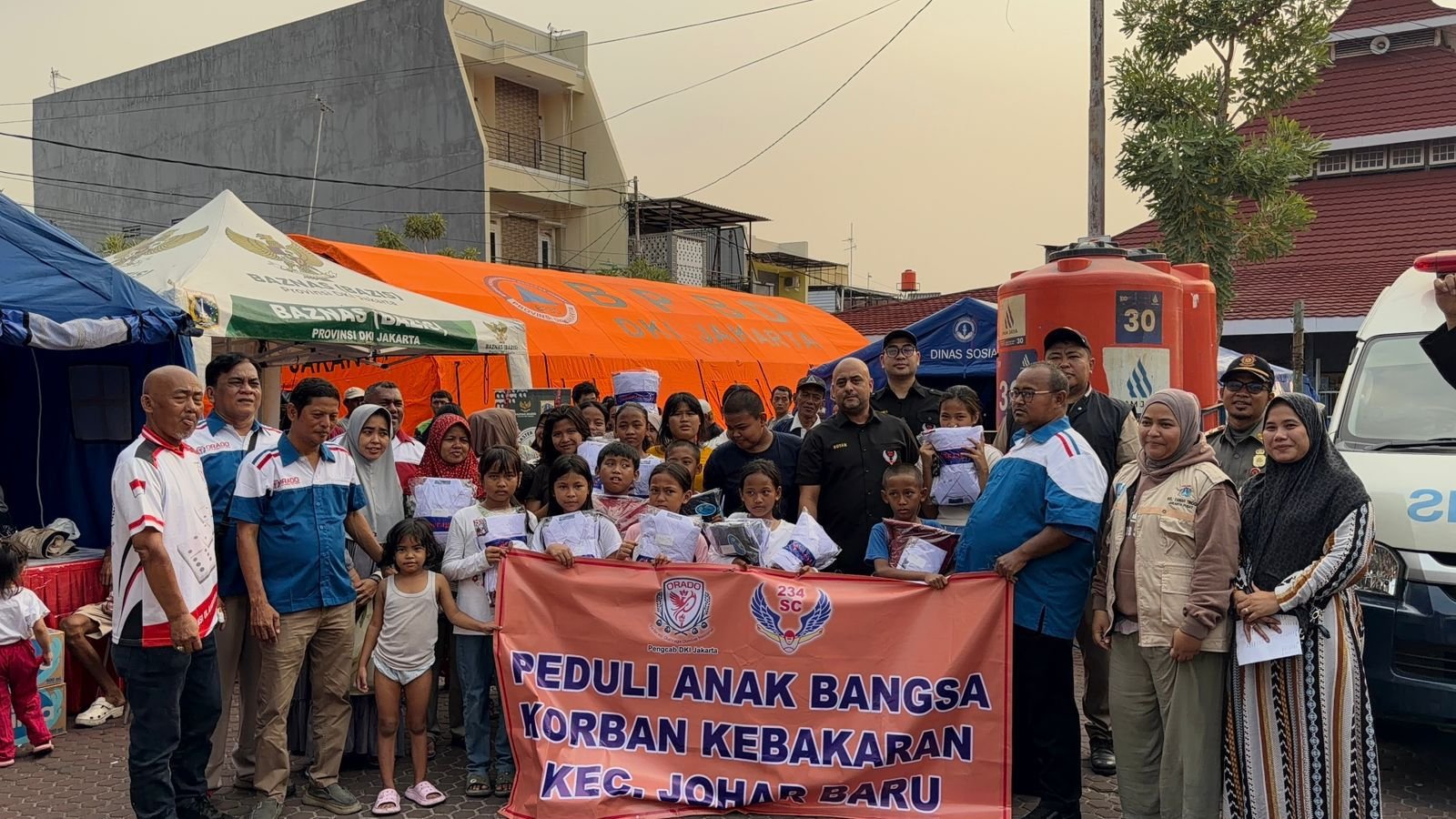 ORADO dan 234 SC Salurkan Bantuan Seragam Sekolah Korban Kebakaran Johar Baru. - thewasesanews.com