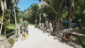 Kodim 0213 Nias Rampungkan Jembatan Aramco di Desa Holi. - thewasesanews.com
