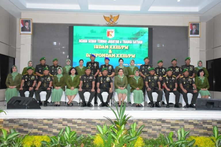 Danrem 132/Tadulako Hadiri Sertijab Irdam dan Danpomdam XXIII/PW. - thewasesanews.com