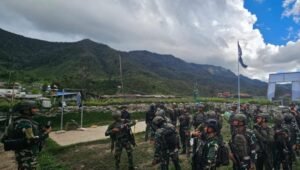 Marinir TNI AL Gelar Kegiatan Pembinaan Teritorial di Kampung Obano. - thewasesanews.com
