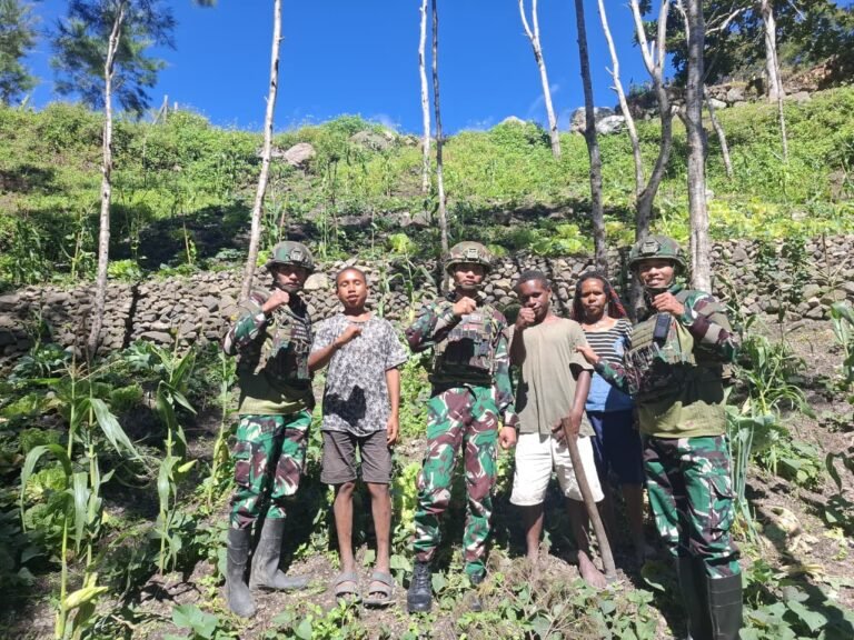 Ketahanan Pangan di Pedalaman Papua: Satgas Yonif 521/DY Dampingi Warga. - thewasesanews.com