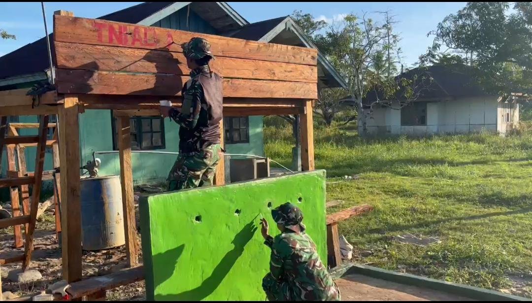 Satgas Yonif 123/Rajawali Bangun Sumur Bor di Kimaam Papua. - thewasesanews.com