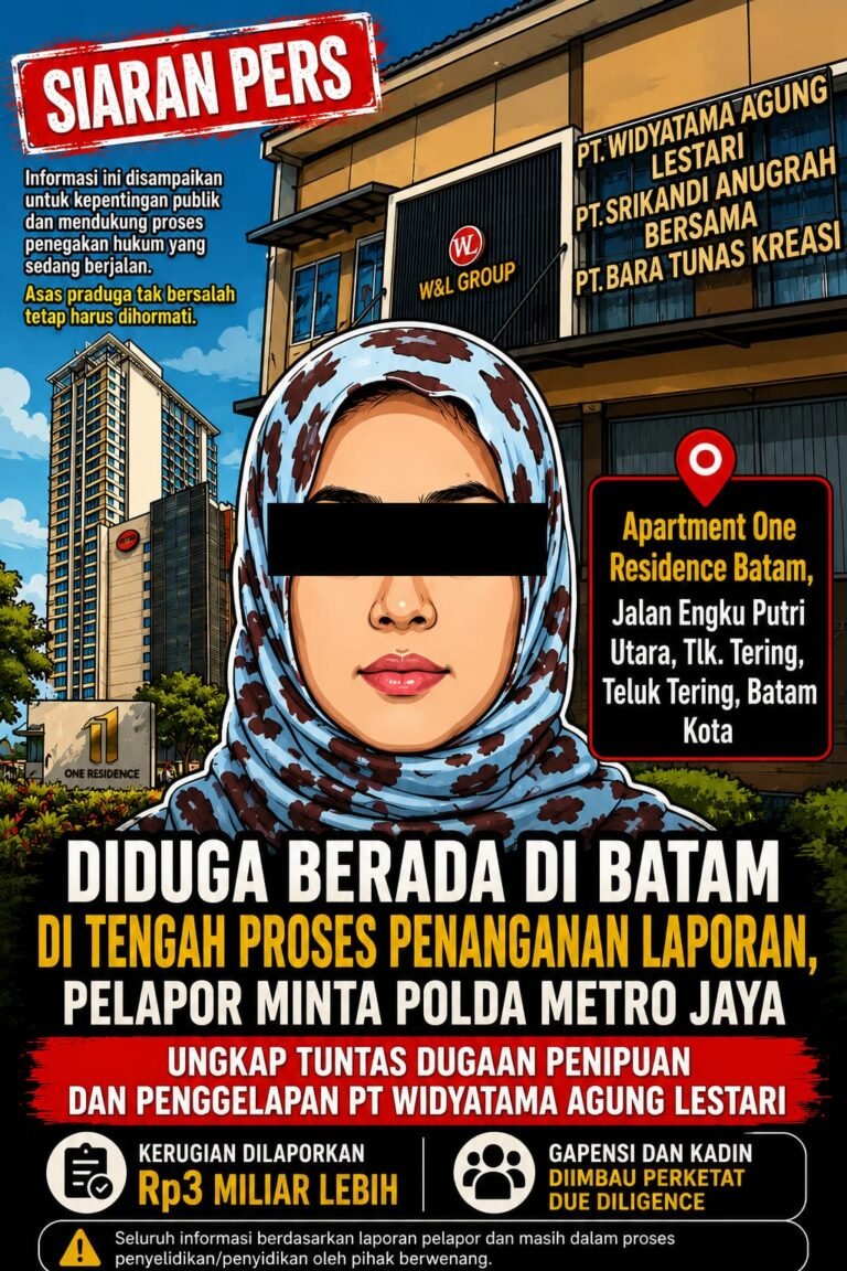 Kasus Dugaan Penipuan PT Widyatama Agung Lestari Jalan di Tempat. - thewasesanews.com