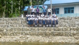 Pembangunan Bronjong Sekolah di Nias Selatan Rampung. - thewasesanews.com