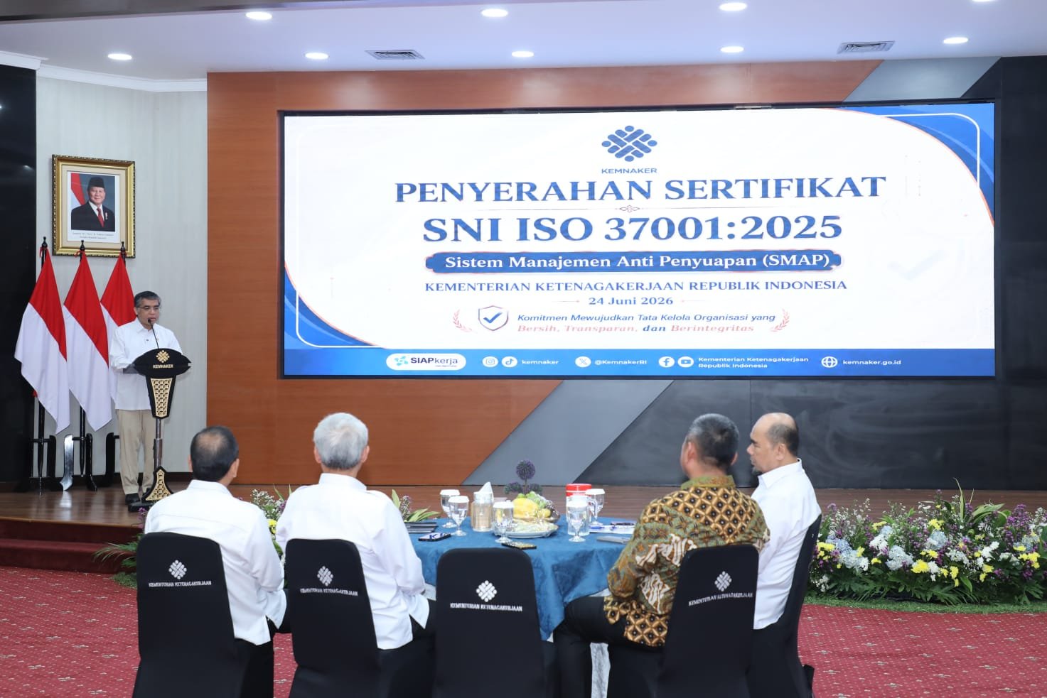 Kemnaker Raih Sertifikat ISO Anti Penyuapan 37001. - thewasesanews.com