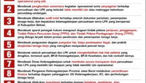 LBH Harimau Raya Layangkan Sebelas Tuntutan ke Disnaker Bekasi. - thewasesanews.com