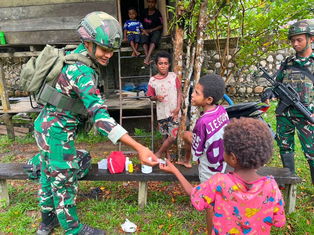 Satgas Yonif 645 GTY Gelar Pelayanan Kesehatan di Mamberamo Raya. - thewasesanews.com