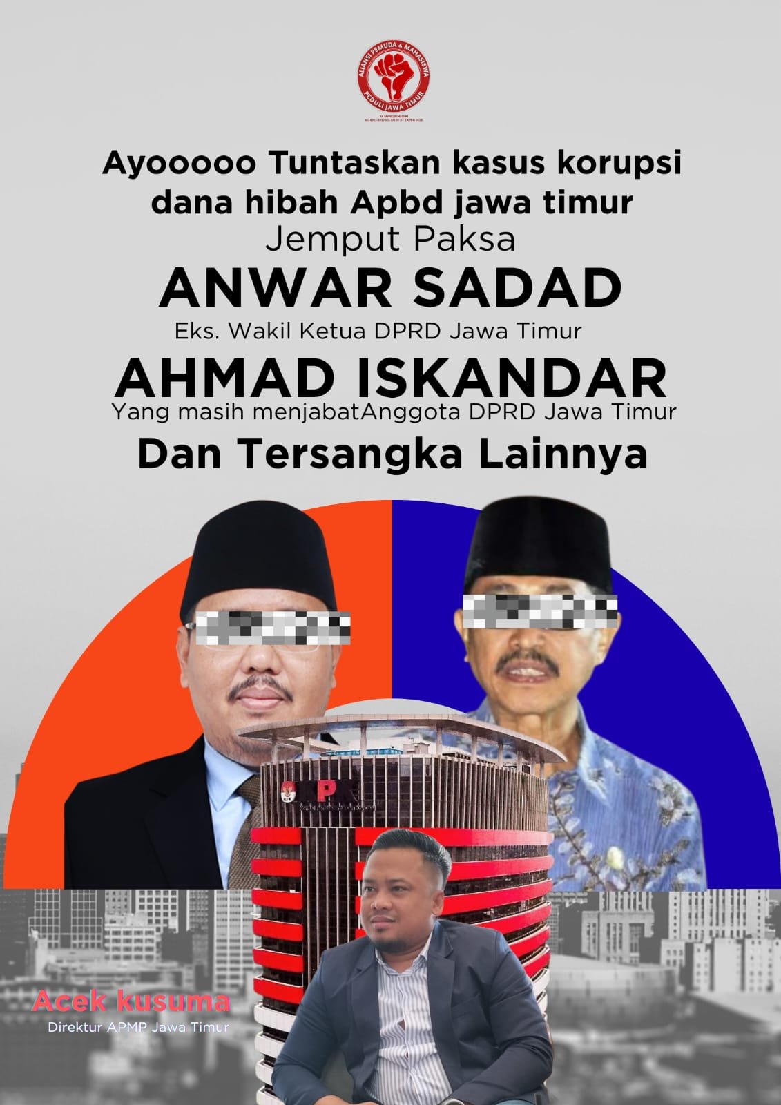 APMP Jatim Desak KPK Tangkap Tersangka Korupsi Dana Hibah. - thewasesanews.com