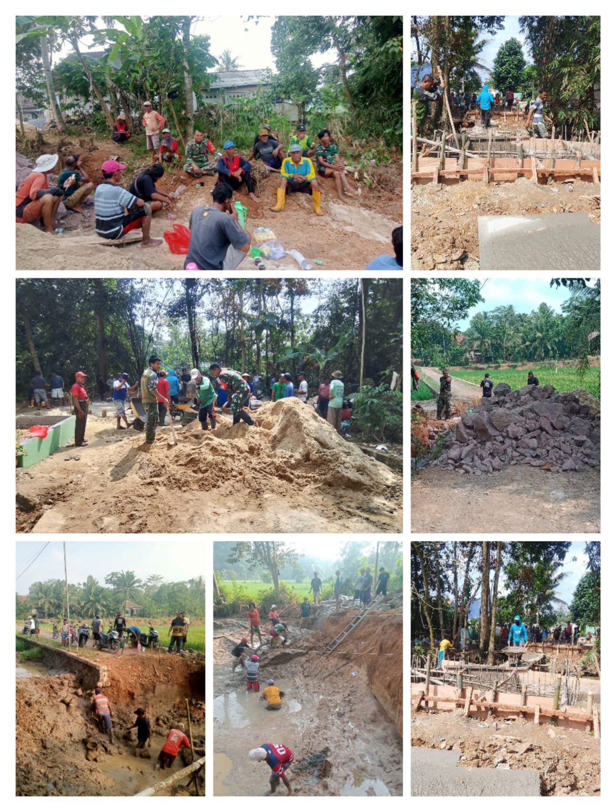 Sinergi TNI-Rakyat Bangun Jembatan Perintis Garuda Lampung. - thewasesanews.com