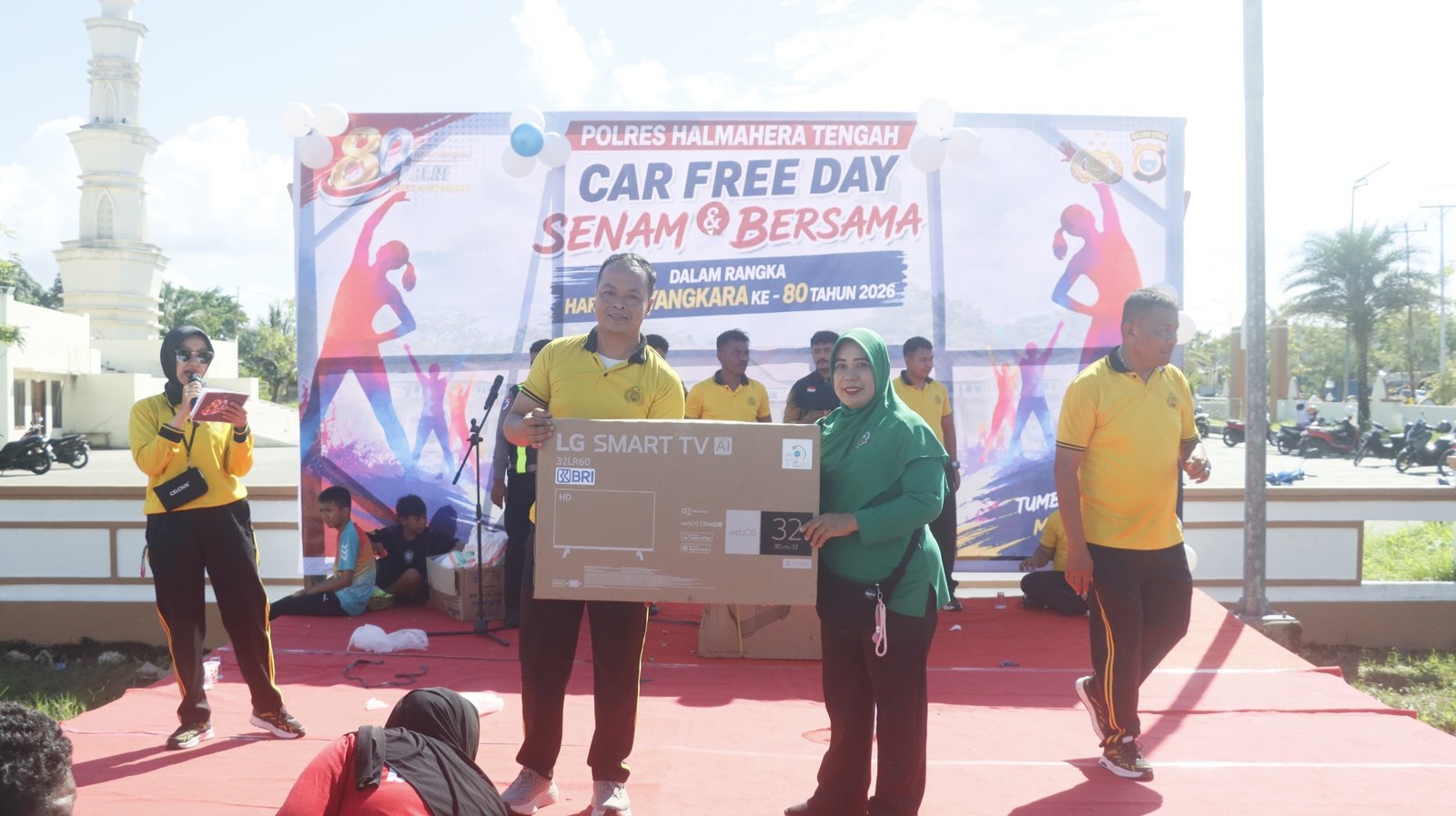 Polres Halmahera Tengah Gelar Car Free Day Hari Bhayangkara. - thewasesanews.com