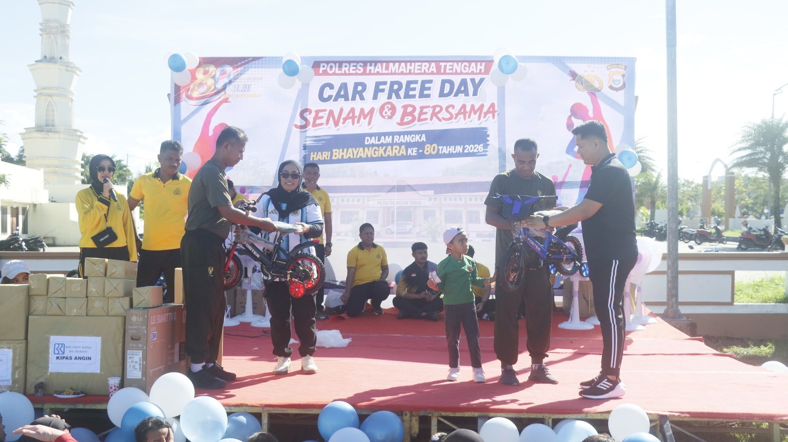 Polres Halmahera Tengah Gelar Car Free Day Hari Bhayangkara. - thewasesanews.com