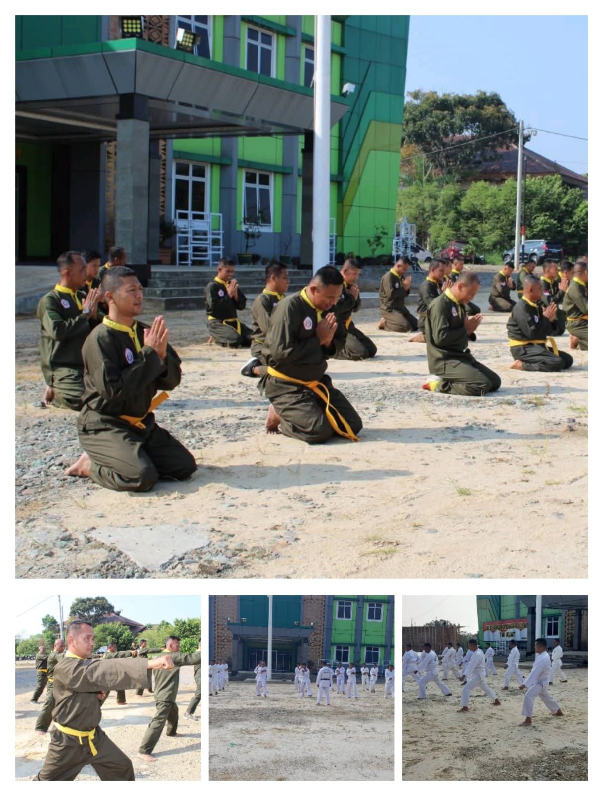 Prajurit Kodim 0411/KM Latihan Silat Militer dan Karate. - thewasesanews.com