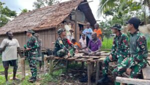 Satgas Yonif 123/Rajawali Pererat Silaturahmi Warga Senggo Mappi. - thewasesanews.com