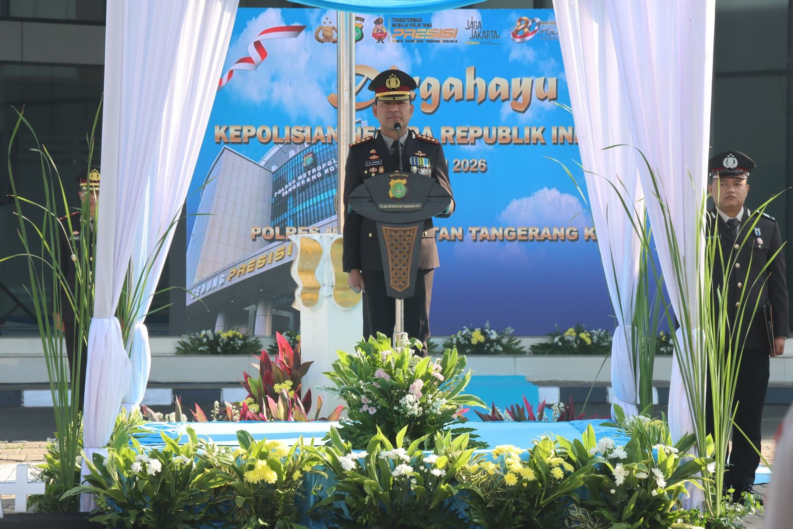 Polres Metro Tangerang Kota Gelar Syukuran Hari Bhayangkara ke-80. - thewasesanews.com