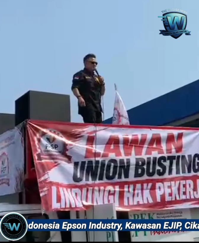 Buruh Kepung PT Indonesia Epson Industry Usai Dialog Wamenaker Batal. - thewasesanews.com