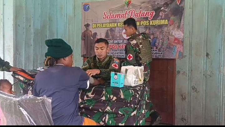 Pelayanan Kesehatan Gratis Satgas Yonif 645 GTY di Yahukimo. - thewasesanews.com