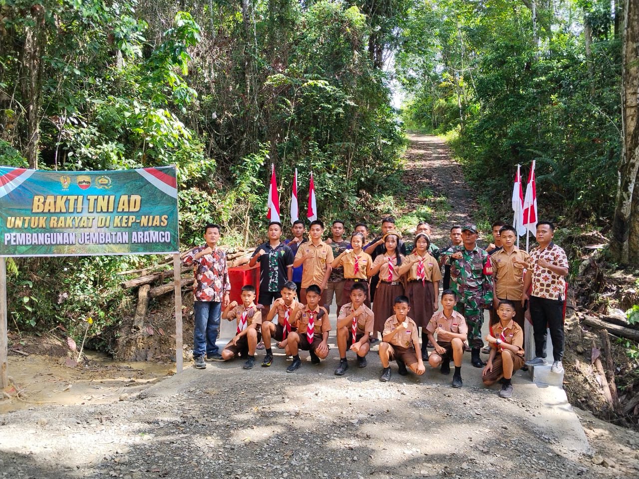 Pembangunan Jembatan Aramco Kodim 0213 Nias Rampung. - thewasesanews.com