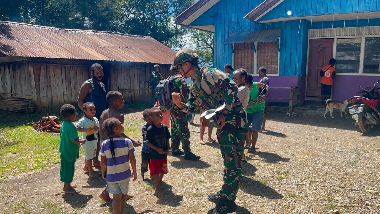 Satgas Yonif 645 Gty Gelar Anjangsana di Distrik Napua. - thewasesanews.com