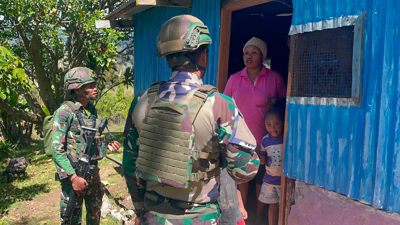 Satgas Yonif 645 Gty Gelar Anjangsana di Distrik Napua. - thewasesanews.com