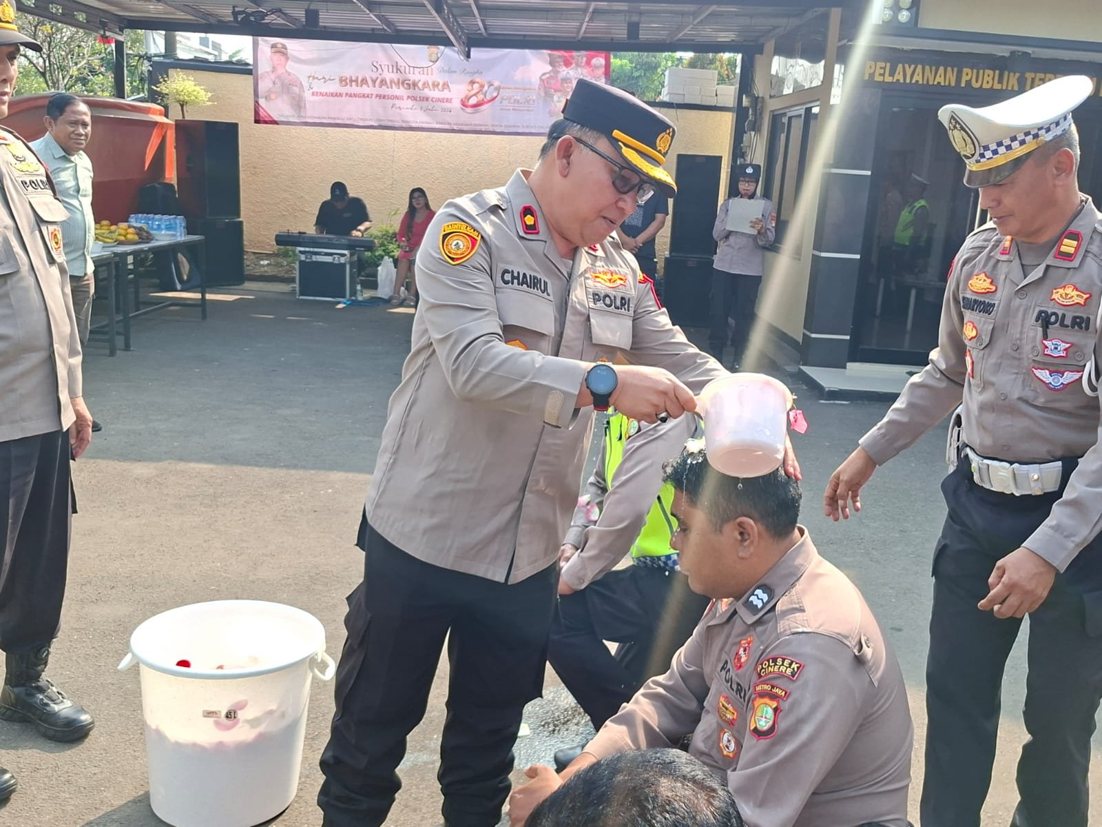 HUT Bhayangkara Polsek Cinere Gelar Syukuran Kenaikan Pangkat. - thewasesanews.com