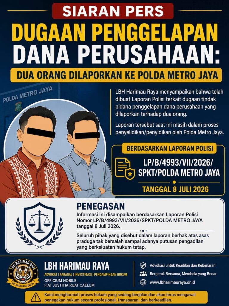 Dugaan Penggelapan Dana Perusahaan PT BKT Dilaporkan ke Polisi. - thewasesanews.com