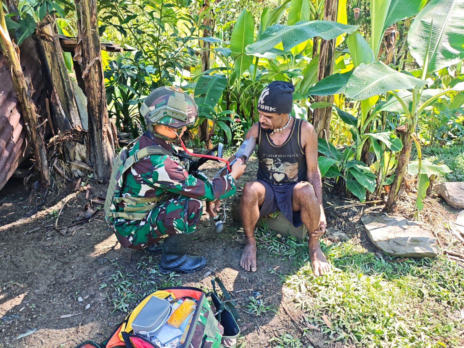 Pelayanan Kesehatan Gratis Kelila Digelar Satgas Yonif 645 GTY. - thewasesanews.com