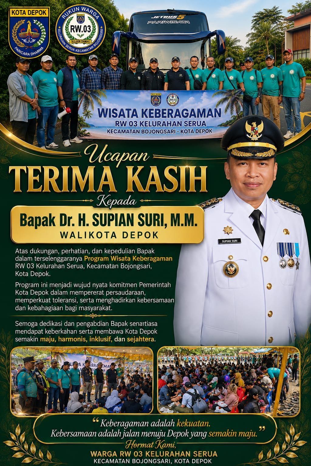 Realisasi Program Dana RW Rp300 Juta Kelurahan Serua Depok. - thewasesanews.com