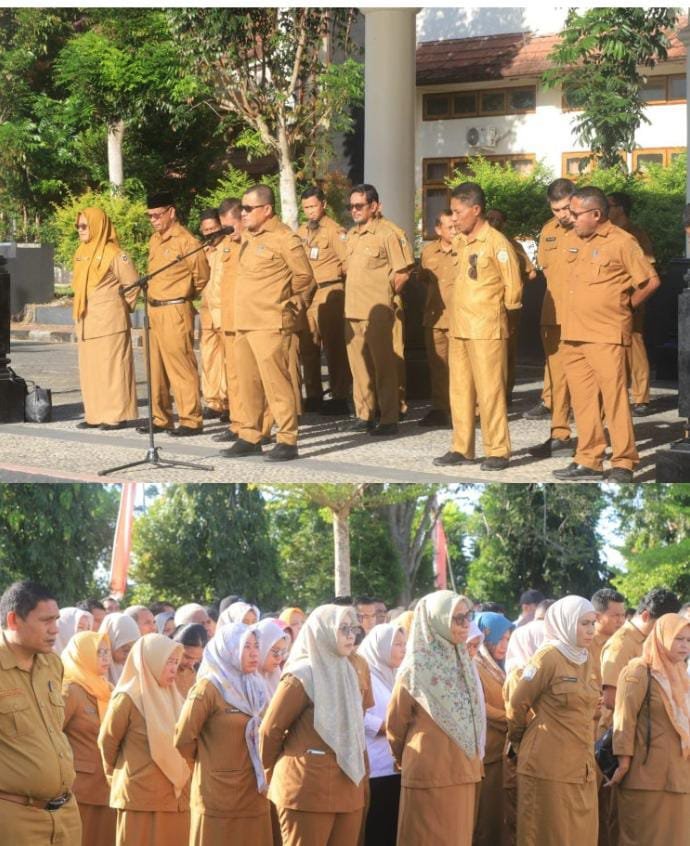Sekda Tekankan Disiplin ASN Halmahera Tengah Saat Apel Pagi. - thewasesanews.com